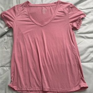Pink V-Neck Women's Top